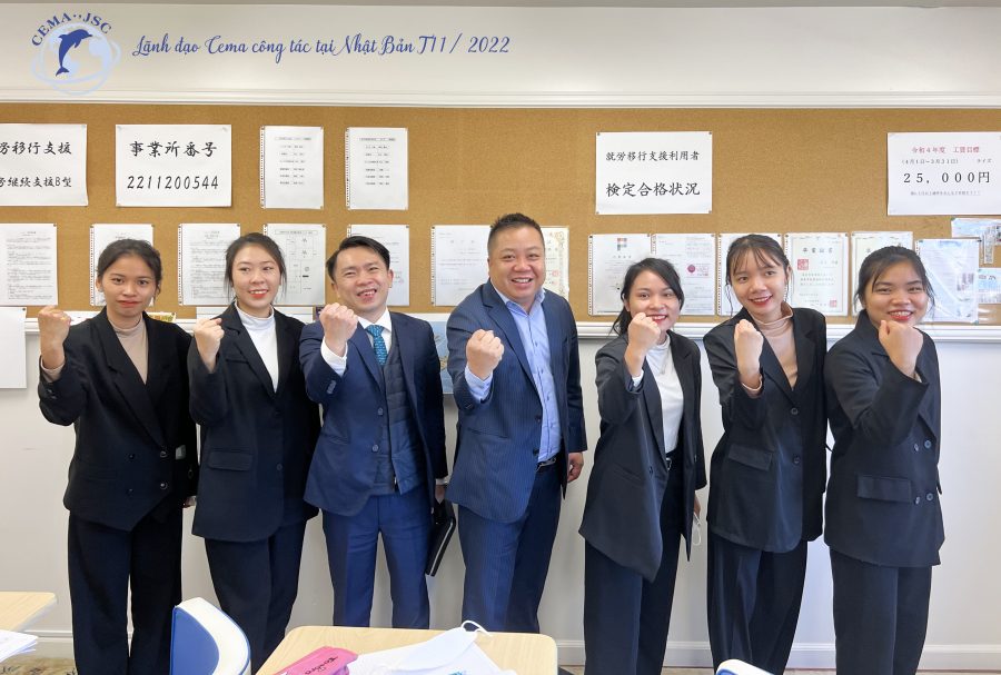 Lãnh đạo Cema đến thăm các thực tập sinh đang làm việc tại Nhật Bản