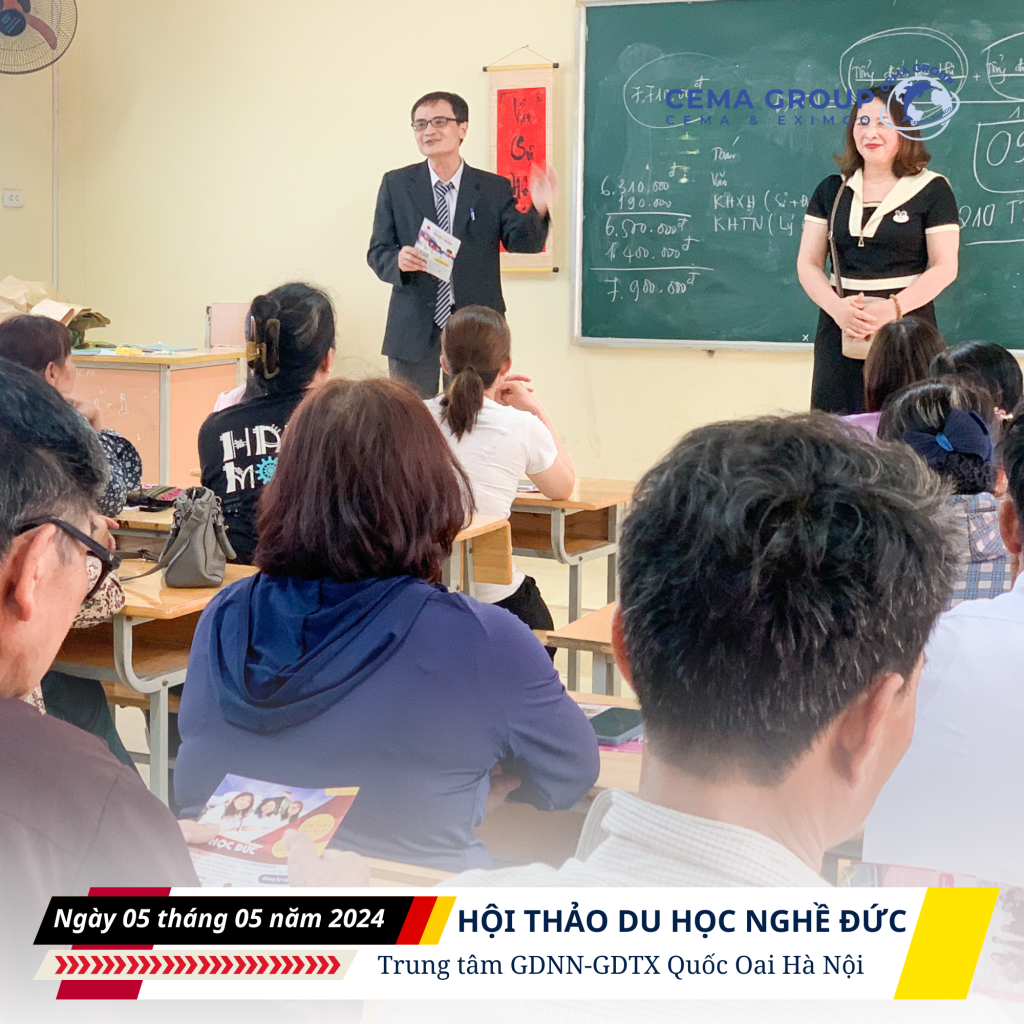 Cema giới thiệu chương trình du học nghề Đức đến Trung tâm GDNN-GDTX Quốc Oai, Hà Nội.
