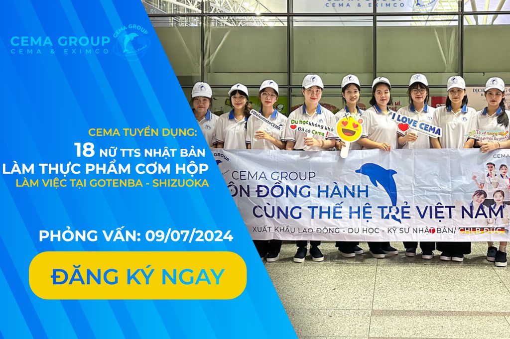 Cema tuyển dụng n ữ chế biến thực phẩm cơm hộp Nhật Bản